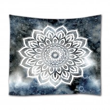 Goodbath Mandala Tapestry, Bohemian Mandala on Watercolor Night Sky Lace Desing Wall Tapestries for Bedroom Living Room Dorm,80W x 60L Inch